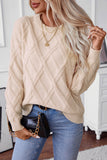 Textured Cable Knit Sweater