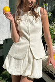 Button-Front Skirt Set
