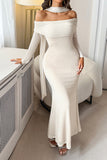 Off-Shoulder Elegant Evening Gown