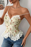 Lace-Trim Floral Camisole