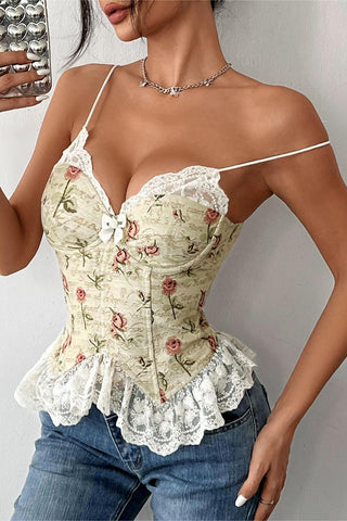 Lace-Trim Floral Camisole