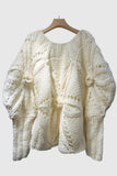 Knit Sweater with Floral Accents