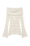 Off-Shoulder Knit Sweater