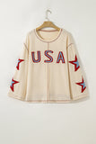 Star Patch Casual Knit Top