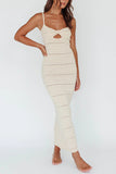 Knit Midi Dress with Cutout Detail