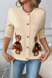 Buttoned Teddy Bear Cardigan