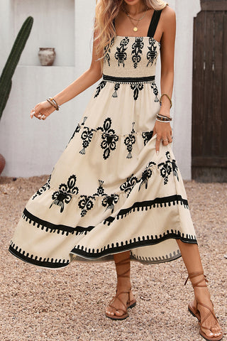 Patterned Casual Maxi Dress