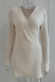 Ribbed V-Neck Sweater