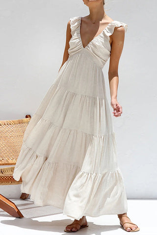 Ruffled Strap Maxi Dress