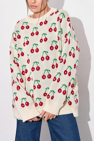 Cherry Pattern Sweater