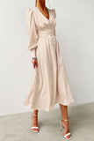 Elegant Buttoned Midi Dress