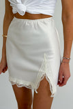 Lace Trim Mini Skirt