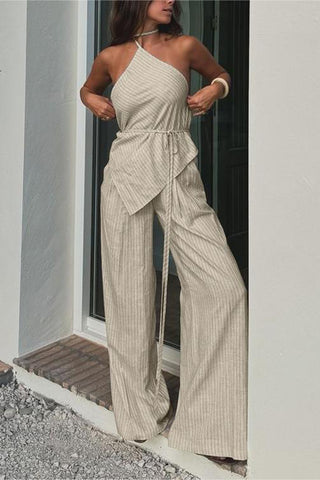 Elegant Halter Pants Set