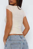 Cut-Out Twist Front Crop Top