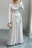 Elegant Long-Sleeve Maxi Dress