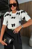 Bow-Embellished Sweater