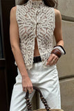 Sleeveless Crochet Lace Vest