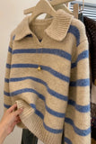 Striped Collared Sweater