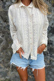 Button-Front Floral Blouse