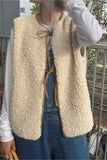 Tie-Front Textured Vest