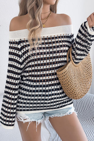 Off-Shoulder Knit Sweater