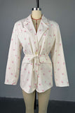 Floral Belted Blazer Jacket