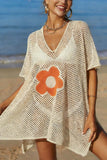 Floral Mesh Beach Cover-Up