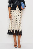 Elegant Polka Dot Midi Skirt
