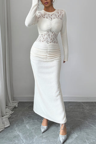 Elegant Long-Sleeve Maxi Dress