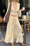 Elegant Lace Skirt Set