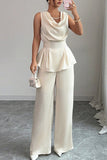 Elegant Wide-Leg Pants Set