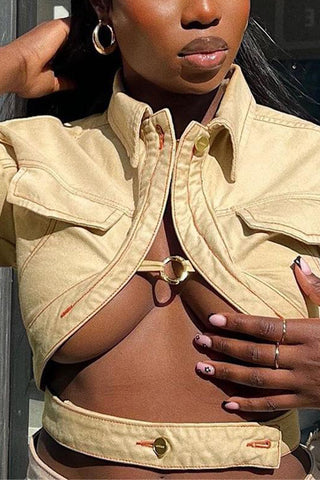 Chic Cutout Blazer Jacket