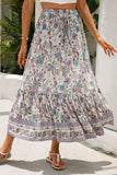 Floral Tiered Maxi Skirt