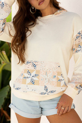Patterned Casual Hoodie