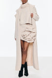 Knit Cardigan & Layered Skirt 3-Piece Set