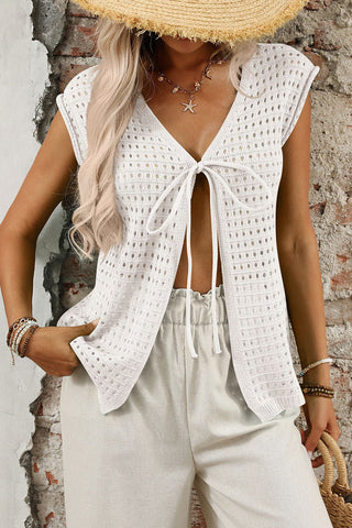 Crochet Tie Front Vest