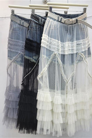 Layered Lace Maxi Skirt