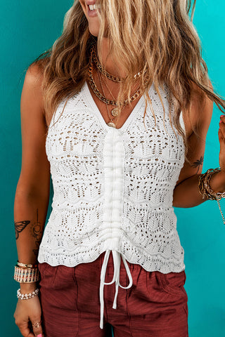 Crochet Knit Sleeveless Top