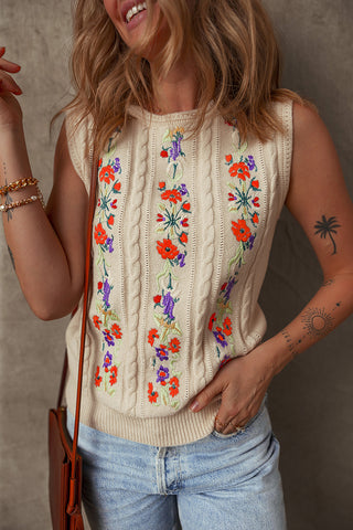 Cable Knit Sweater Vest
