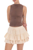 Tiered Ruffle Mini Skirt