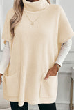 Turtleneck Oversized Sweater with Pockets