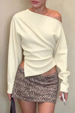 Asymmetrical Long-Sleeve T-Shirt
