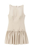 Sleeveless Ruffle-Hem Casual Dress