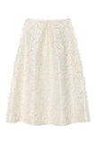 Textured Midi Skirt with Elegant Detailing