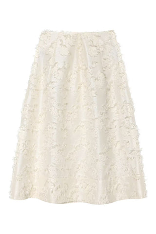 Textured Midi Skirt with Elegant Detailing