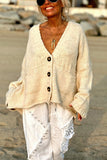 Relaxed Button-Front Cardigan
