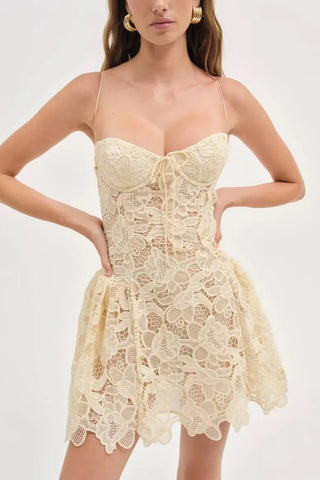 Lace Detail Spaghetti Strap Dress