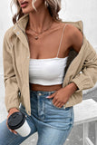 Casual Textured Zip-Up Jacket