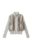 Cable Knit Faux Fur Jacket
