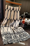Patterned Wide-Leg Casual Pants